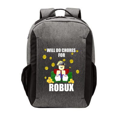Noob & Professional Gamer Will Do Chores For Robux Funny Vector Backpack