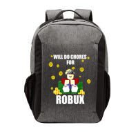 Noob & Professional Gamer Will Do Chores For Robux Funny Vector Backpack