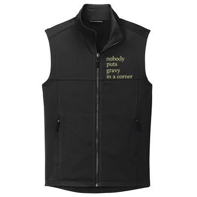 nobody puts gravy in the corner Funny Thanksgiving Puns Collective Smooth Fleece Vest