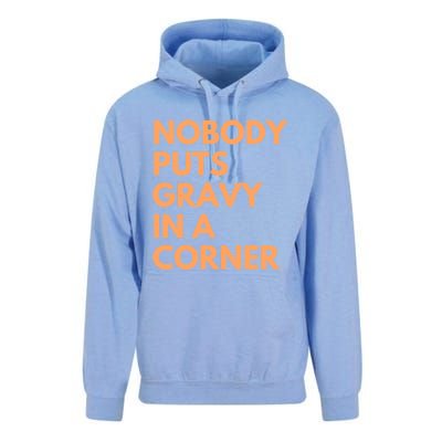 Nobody Puts Gravy In A Corner Gift Unisex Surf Hoodie