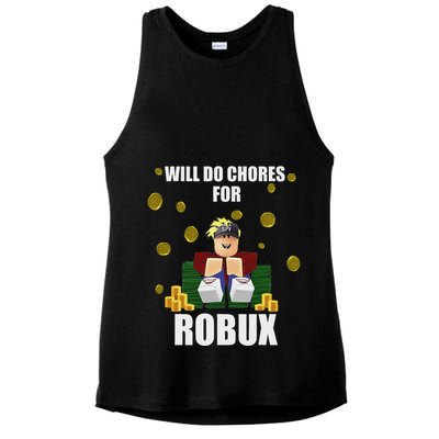 Noob & Professional Gamer Will Do Chores For Robux Funny Ladies PosiCharge Tri-Blend Wicking Tank