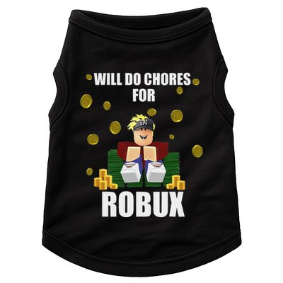 Noob & Professional Gamer Will Do Chores For Robux Funny Doggie Tank