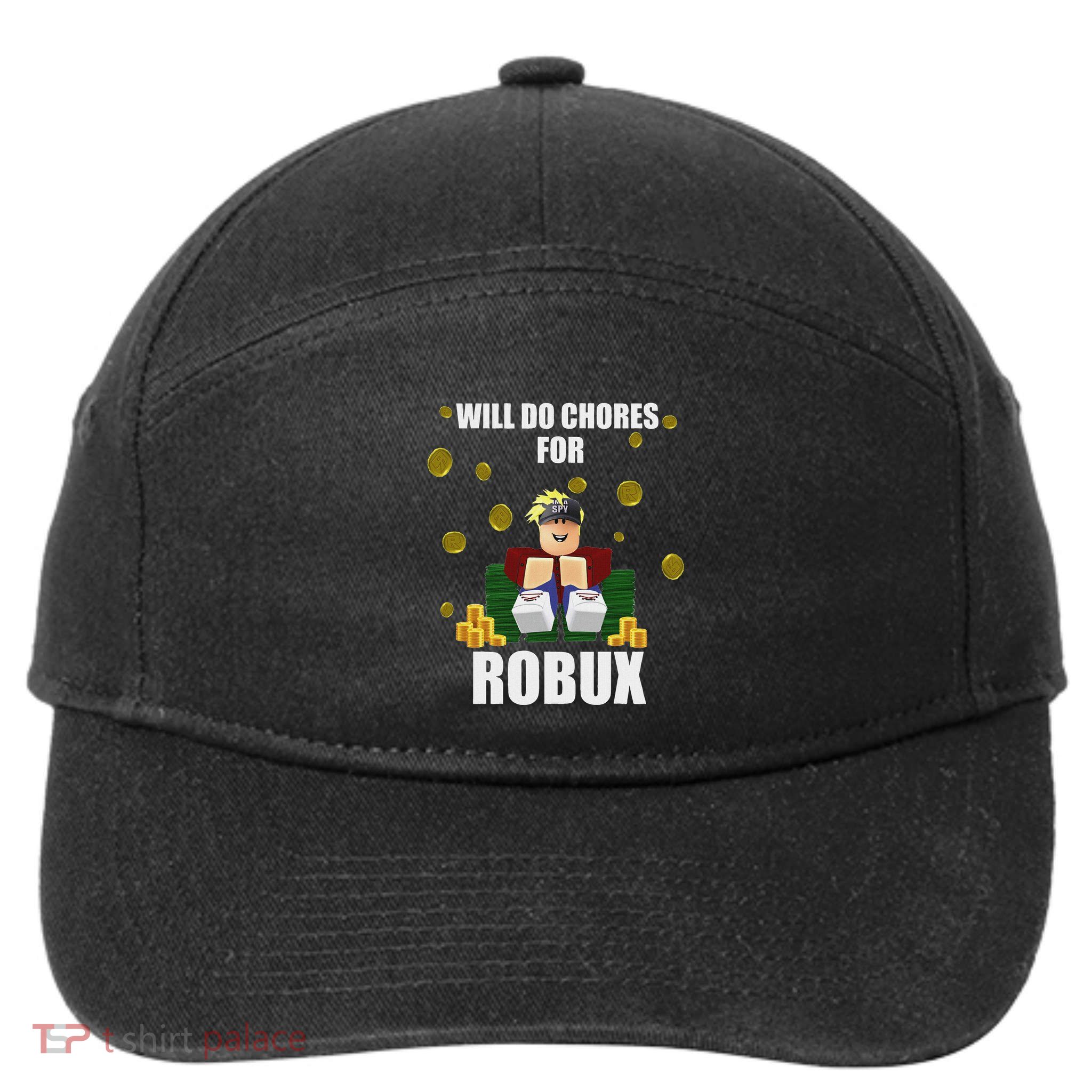 Noob & Professional Gamer Will Do Chores For Robux Funny 7-Panel Snapback Hat