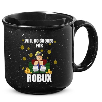 Noob & Professional Gamer Will Do Chores For Robux Funny 15oz Campfire Ceramic Mug