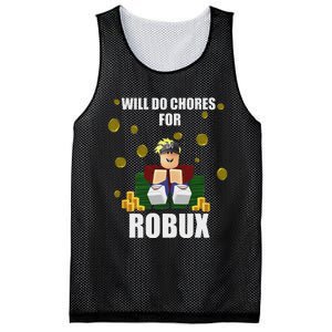 Noob & Professional Gamer Will Do Chores For Robux Funny Mesh Reversible Basketball Jersey Tank