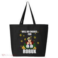 Noob & Professional Gamer Will Do Chores For Robux Funny 25L Jumbo Tote