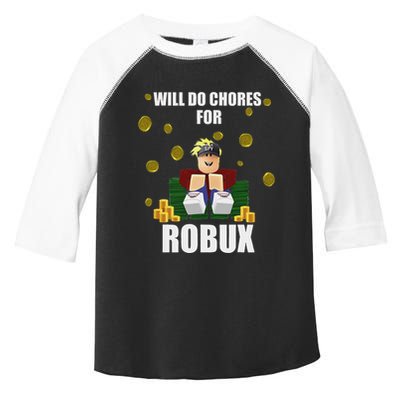 Noob & Professional Gamer Will Do Chores For Robux Funny Toddler Fine Jersey T-Shirt