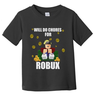 Noob & Professional Gamer Will Do Chores For Robux Funny Toddler T-Shirt