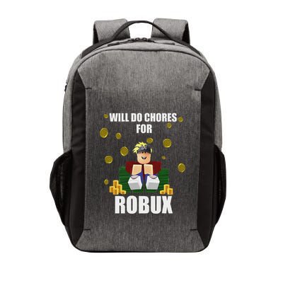 Noob & Professional Gamer Will Do Chores For Robux Funny Vector Backpack