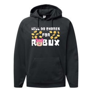 Noob & Professional Gamer Will Do Chores Performance Fleece Hoodie