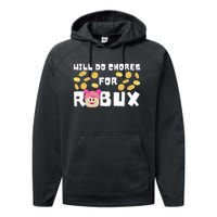 Noob & Professional Gamer Will Do Chores Performance Fleece Hoodie