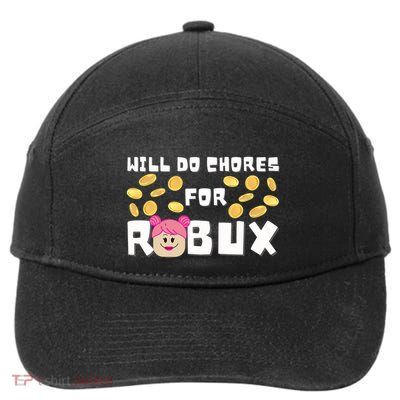 Noob & Professional Gamer Will Do Chores 7-Panel Snapback Hat