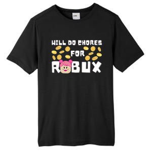 Noob & Professional Gamer Will Do Chores Tall Fusion ChromaSoft Performance T-Shirt