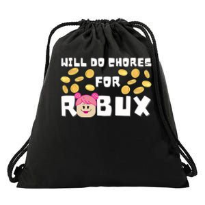 Noob & Professional Gamer Will Do Chores Drawstring Bag