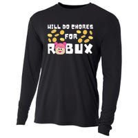 Noob & Professional Gamer Will Do Chores Cooling Performance Long Sleeve Crew