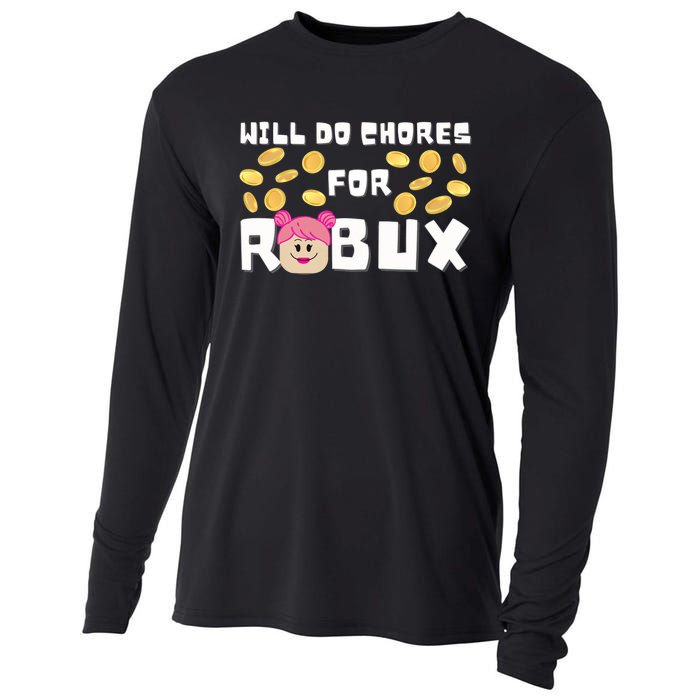 Noob & Professional Gamer Will Do Chores Cooling Performance Long Sleeve Crew