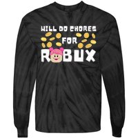 Noob & Professional Gamer Will Do Chores Tie-Dye Long Sleeve Shirt