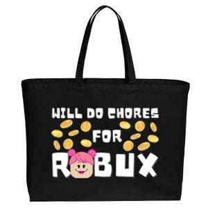 Noob & Professional Gamer Will Do Chores Cotton Canvas Jumbo Tote