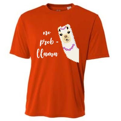 No Probgreat Giftllama Fun Face Alpaca Trending Funny Farm Animal Gift Cooling Performance Crew T-Shirt