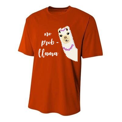 No Probgreat Giftllama Fun Face Alpaca Trending Funny Farm Animal Gift Performance Sprint T-Shirt