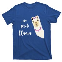 No Probgreat Giftllama Fun Face Alpaca Trending Funny Farm Animal Gift T-Shirt