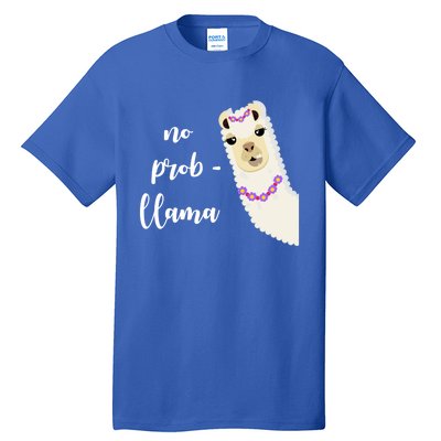 No Probgreat Giftllama Fun Face Alpaca Trending Funny Farm Animal Gift Tall T-Shirt