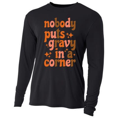 Nobody Puts Gravy In A Corner Cooling Performance Long Sleeve Crew