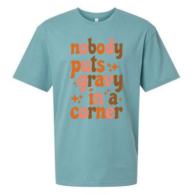 Nobody Puts Gravy In A Corner Sueded Cloud Jersey T-Shirt