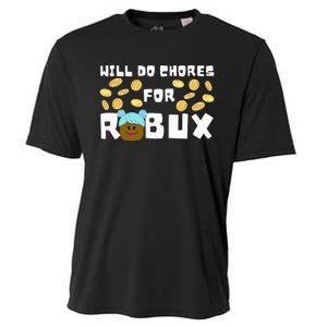 Noob & Professional Gamer Will Do Chores For Robux Cooling Performance Crew T-Shirt