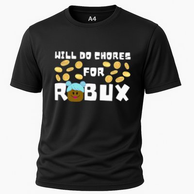 Noob & Professional Gamer Will Do Chores For Robux Performance Shirt