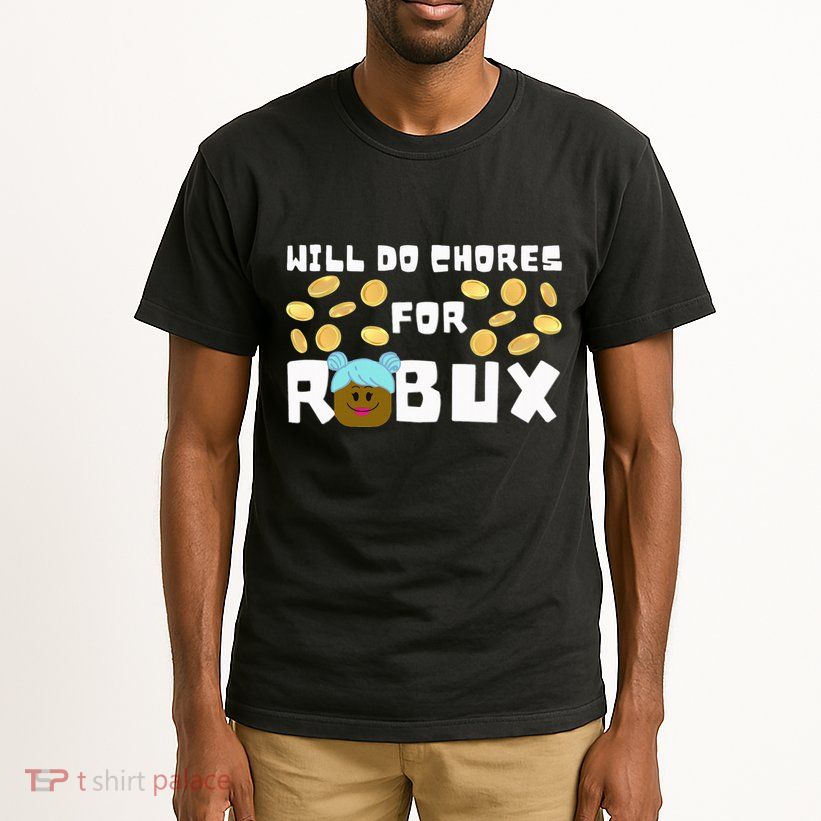 Noob & Professional Gamer Will Do Chores For Robux Tall T-Shirt