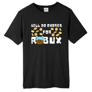 Noob & Professional Gamer Will Do Chores For Robux Tall Fusion ChromaSoft Performance T-Shirt