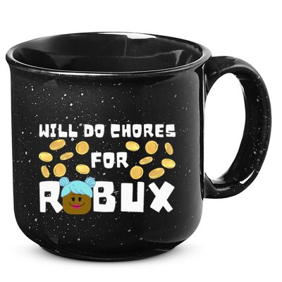 Noob & Professional Gamer Will Do Chores For Robux 15oz Campfire Ceramic Mug