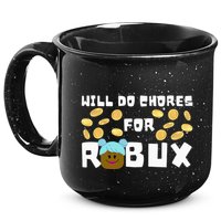 Noob & Professional Gamer Will Do Chores For Robux 15oz Campfire Ceramic Mug