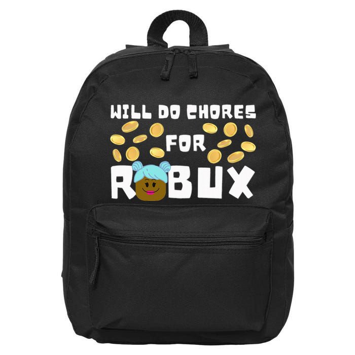 Noob & Professional Gamer Will Do Chores For Robux 16 in Basic Backpack