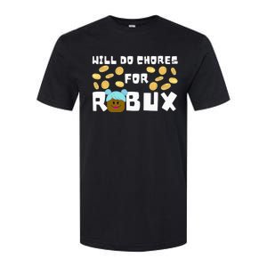 Noob & Professional Gamer Will Do Chores For Robux Softstyle CVC T-Shirt