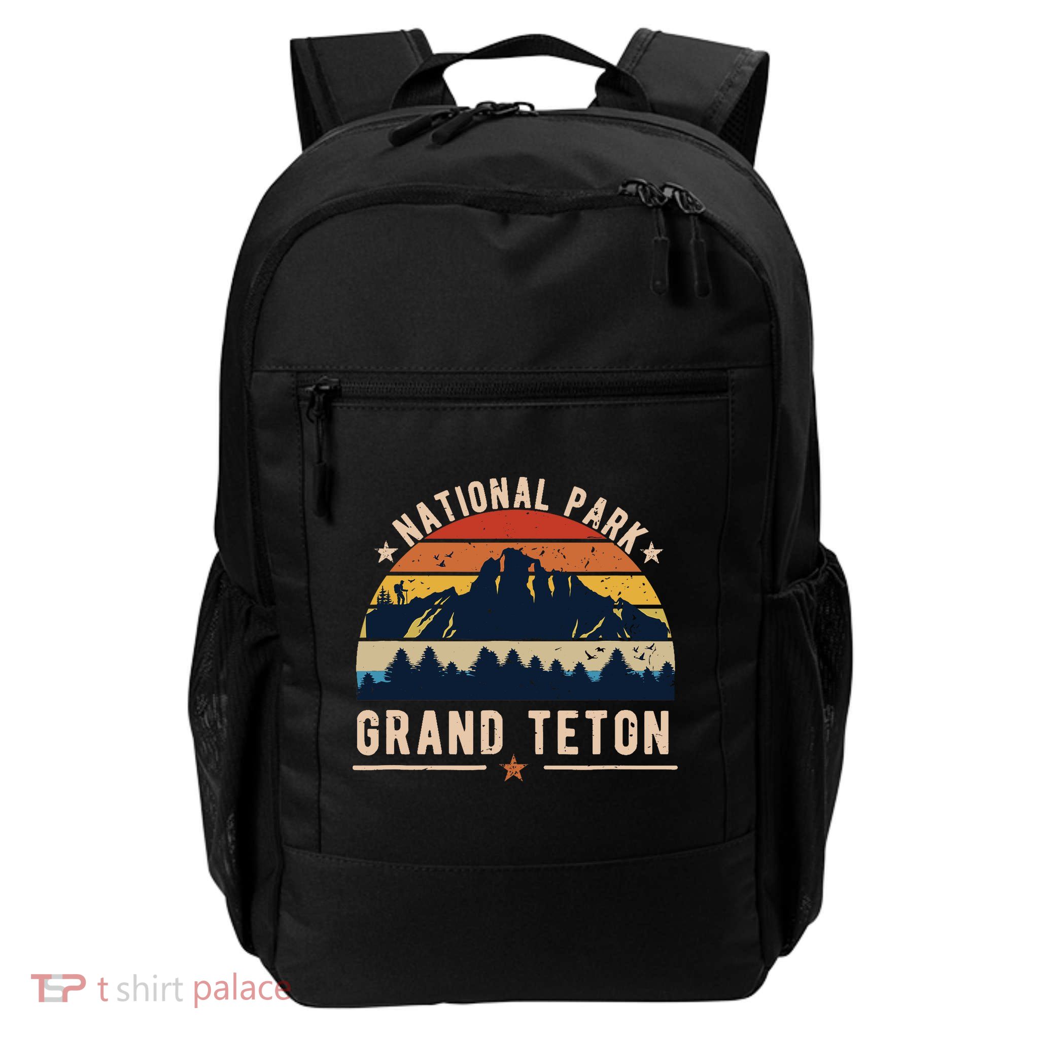 National Park Grand Teton Vintage Retro Souvenir Backpack
