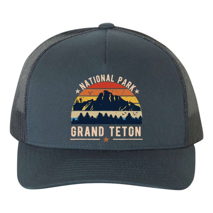 National Park Grand Teton Vintage Retro Souvenir Yupoong Adult 5-Panel Trucker Hat