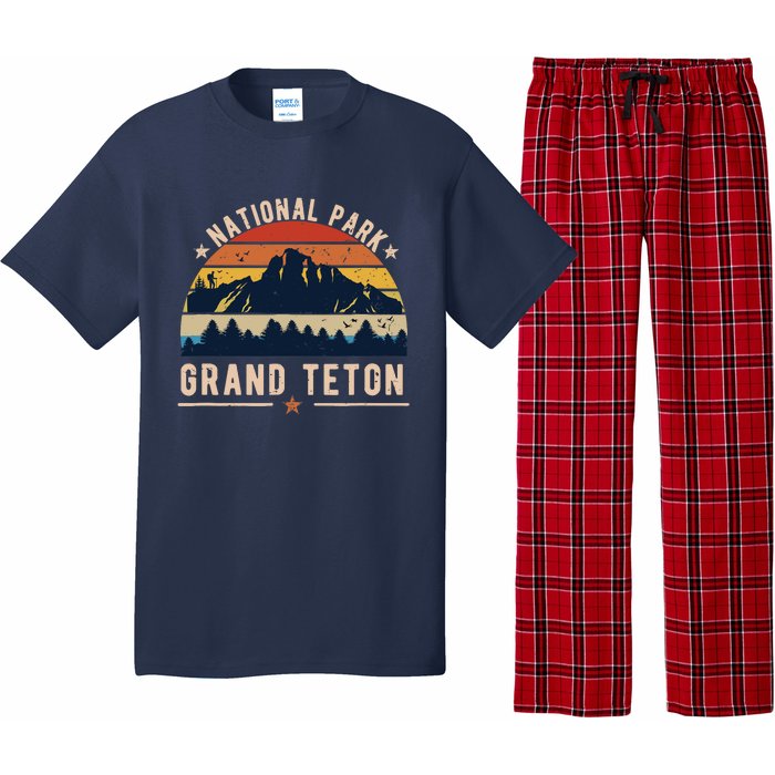 National Park Grand Teton Vintage Retro Souvenir Pajama Set