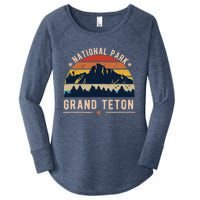 National Park Grand Teton Vintage Retro Souvenir Women's Perfect Tri Tunic Long Sleeve Shirt