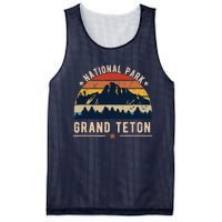 National Park Grand Teton Vintage Retro Souvenir Mesh Reversible Basketball Jersey Tank