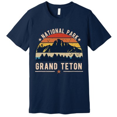National Park Grand Teton Vintage Retro Souvenir Premium T-Shirt