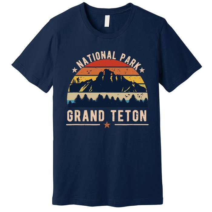 National Park Grand Teton Vintage Retro Souvenir Premium T-Shirt