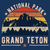 National Park Grand Teton Vintage Retro Souvenir Baby Bodysuit