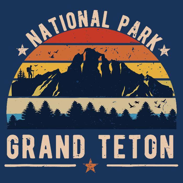 National Park Grand Teton Vintage Retro Souvenir Baby Bodysuit