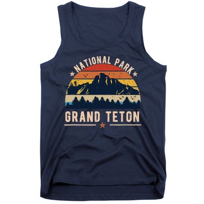 National Park Grand Teton Vintage Retro Souvenir Tank Top
