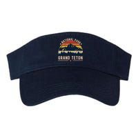 National Park Grand Teton Vintage Retro Souvenir Valucap Bio-Washed Visor