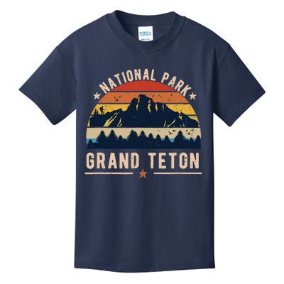 National Park Grand Teton Vintage Retro Souvenir Kids T-Shirt