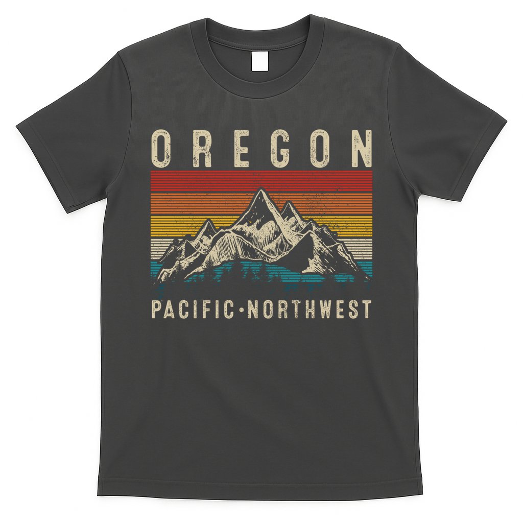 Northwest Pnw Gift Oregon Vintage Mountains Hiking Pacific T-Shirt