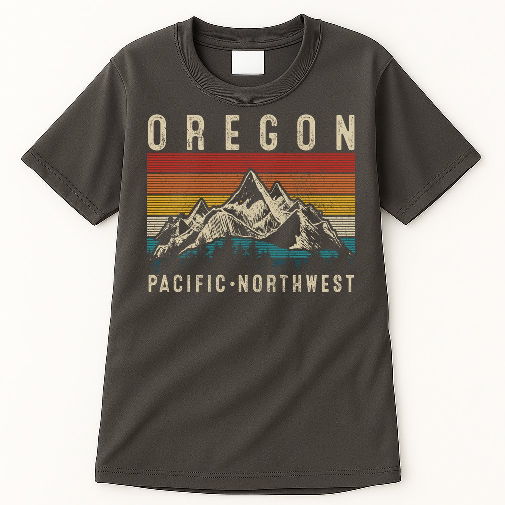 Northwest Pnw Gift Oregon Vintage Mountains Hiking Pacific Tall T-Shirt